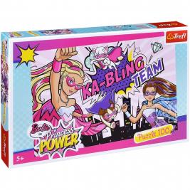 Barbie a szuperhős hercegnő puzzle 100 db